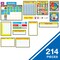 Carson Dellosa Circle Time Learning Center 214 pc Set, Calendar, Monthly Headers, Cover Ups, Weather, Colors, Shapes, Alphabet, Numbers Educational Posters, Bulletin Board, Homeschool, Classroom Decor